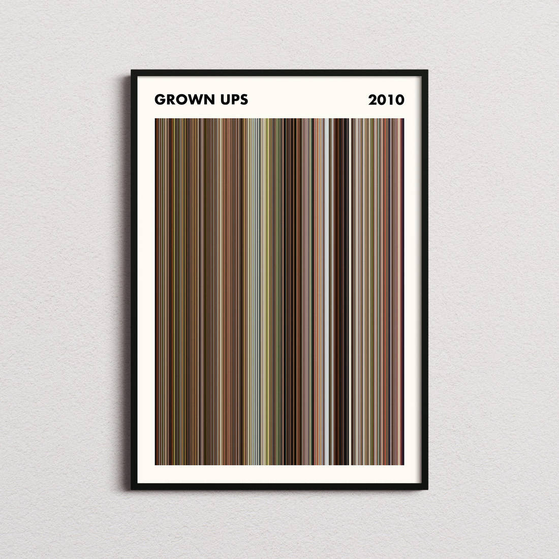 Grown Ups Movie Barcode Poster - Simplified