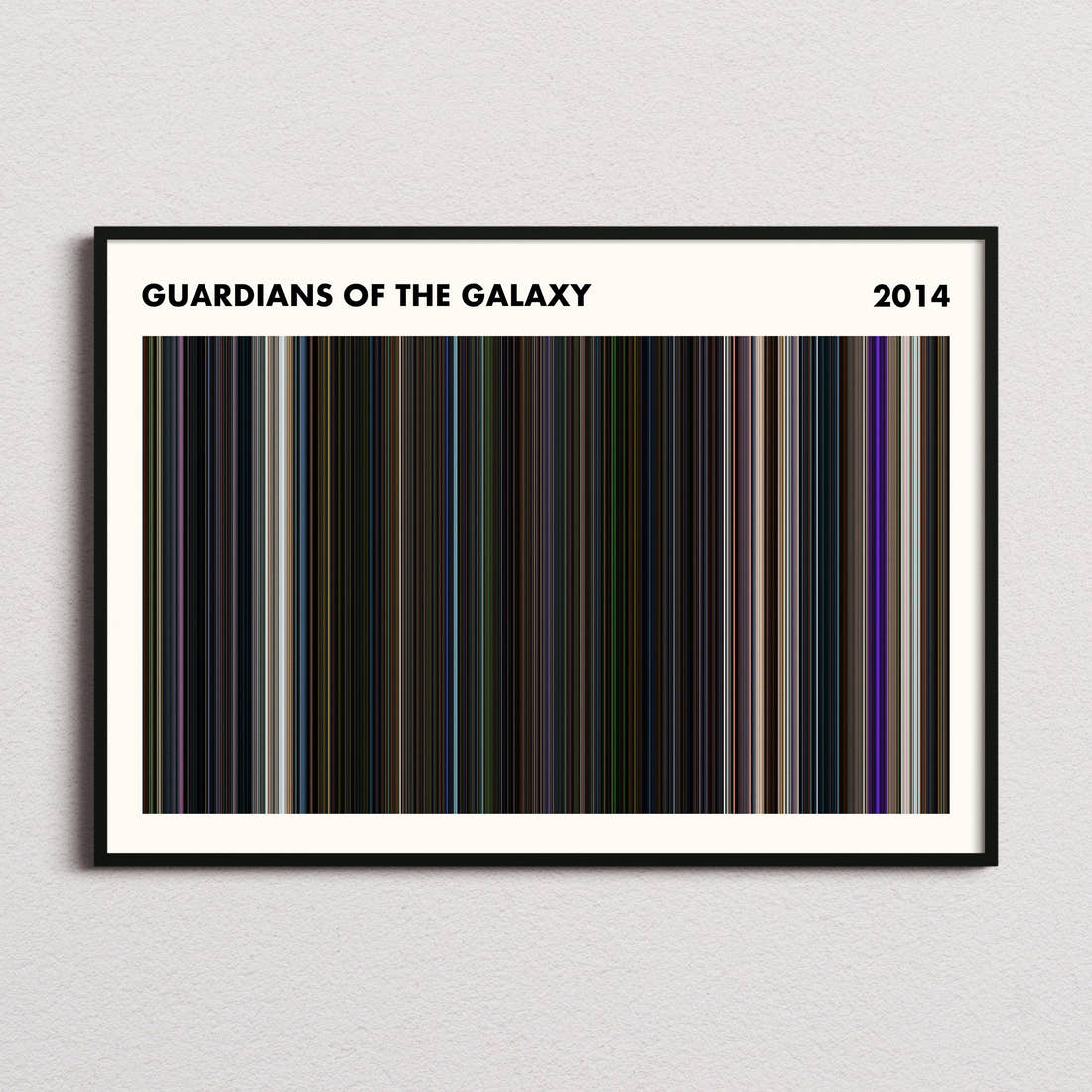 Guardians of the Galaxy Movie Barcode Poster - Simplified