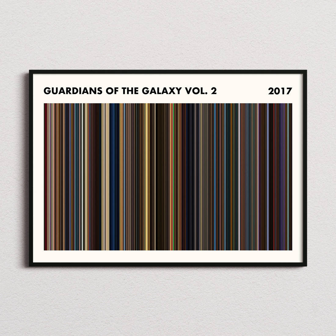 Guardians of the Galaxy Vol. 2 Movie Barcode Poster - Simplified