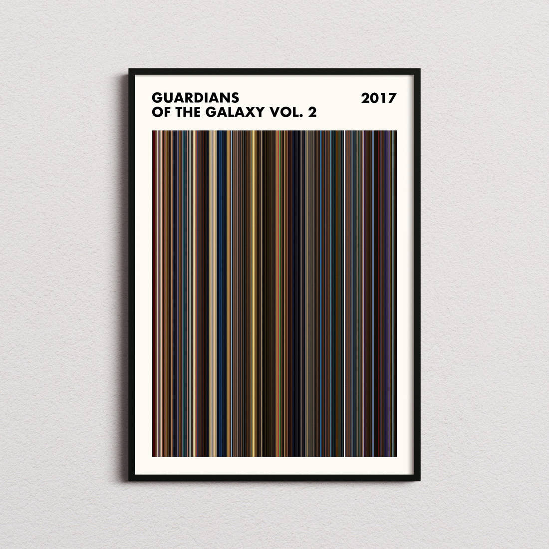 Guardians of the Galaxy Vol. 2 Movie Barcode Poster - Simplified