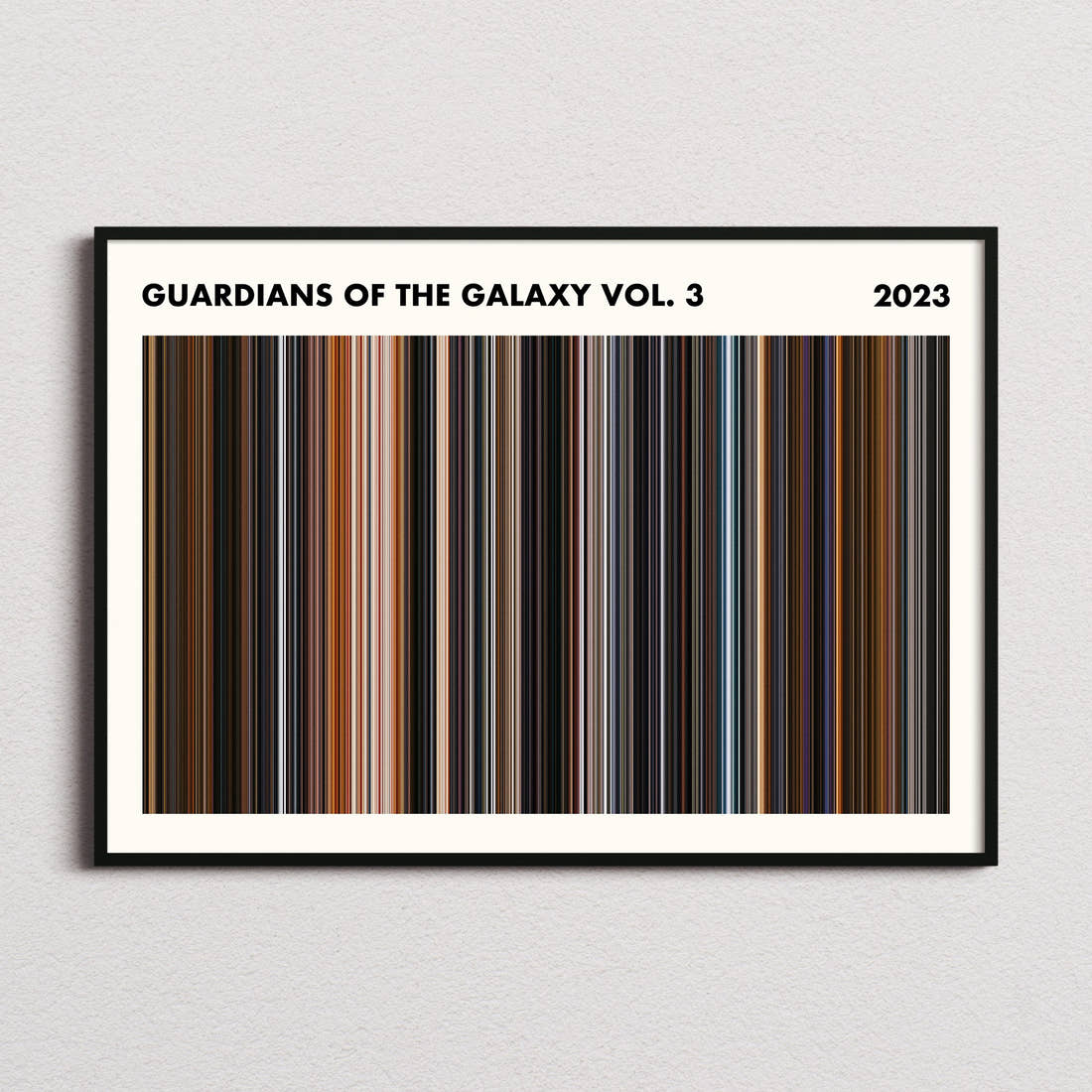 Guardians of the Galaxy Vol. 3 Movie Barcode Poster - Simplified
