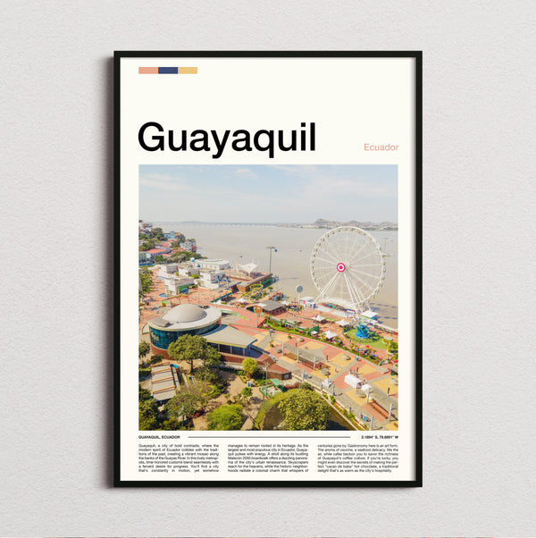 Guayaquil - Ferris Wheel On The Waterfront - Travel Print