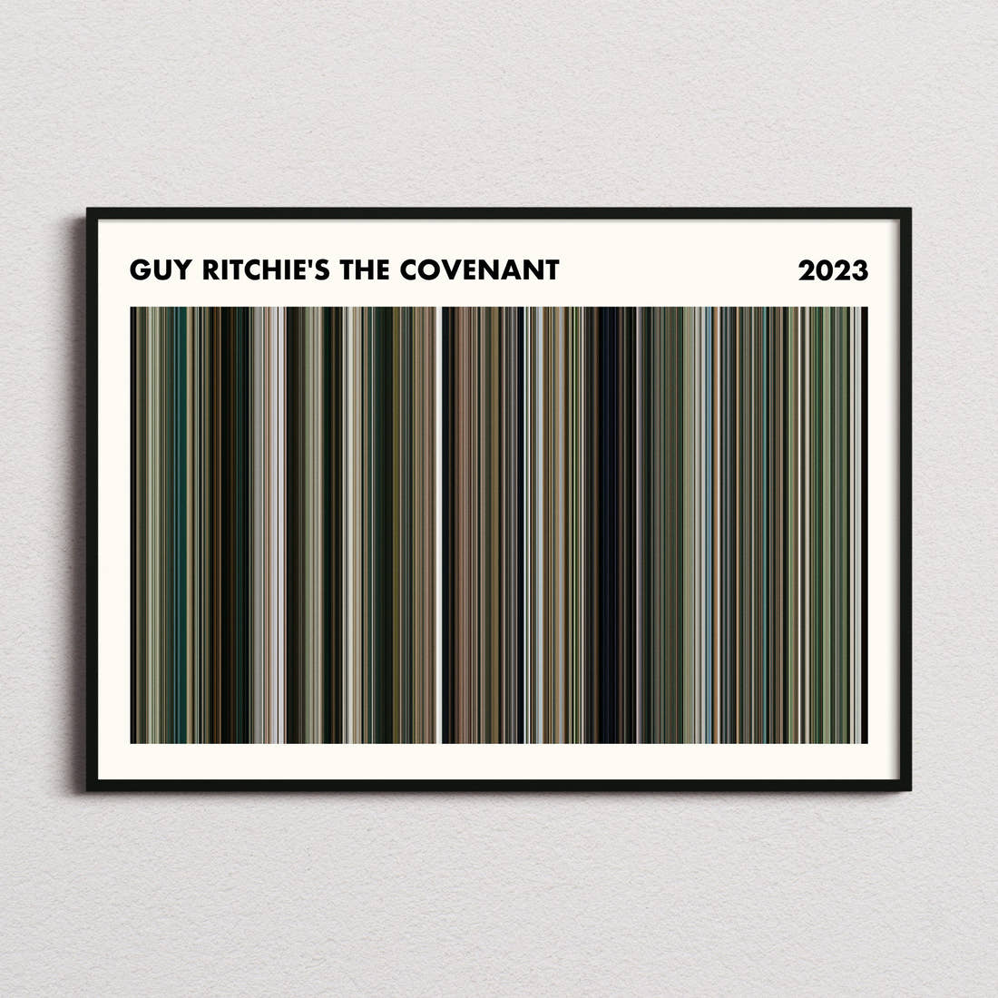 Guy Ritchie's The Covenant Movie Barcode Poster - Simplified