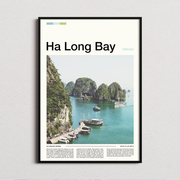 Ha Long Bay - Boats Among Karst Islands - Travel Print