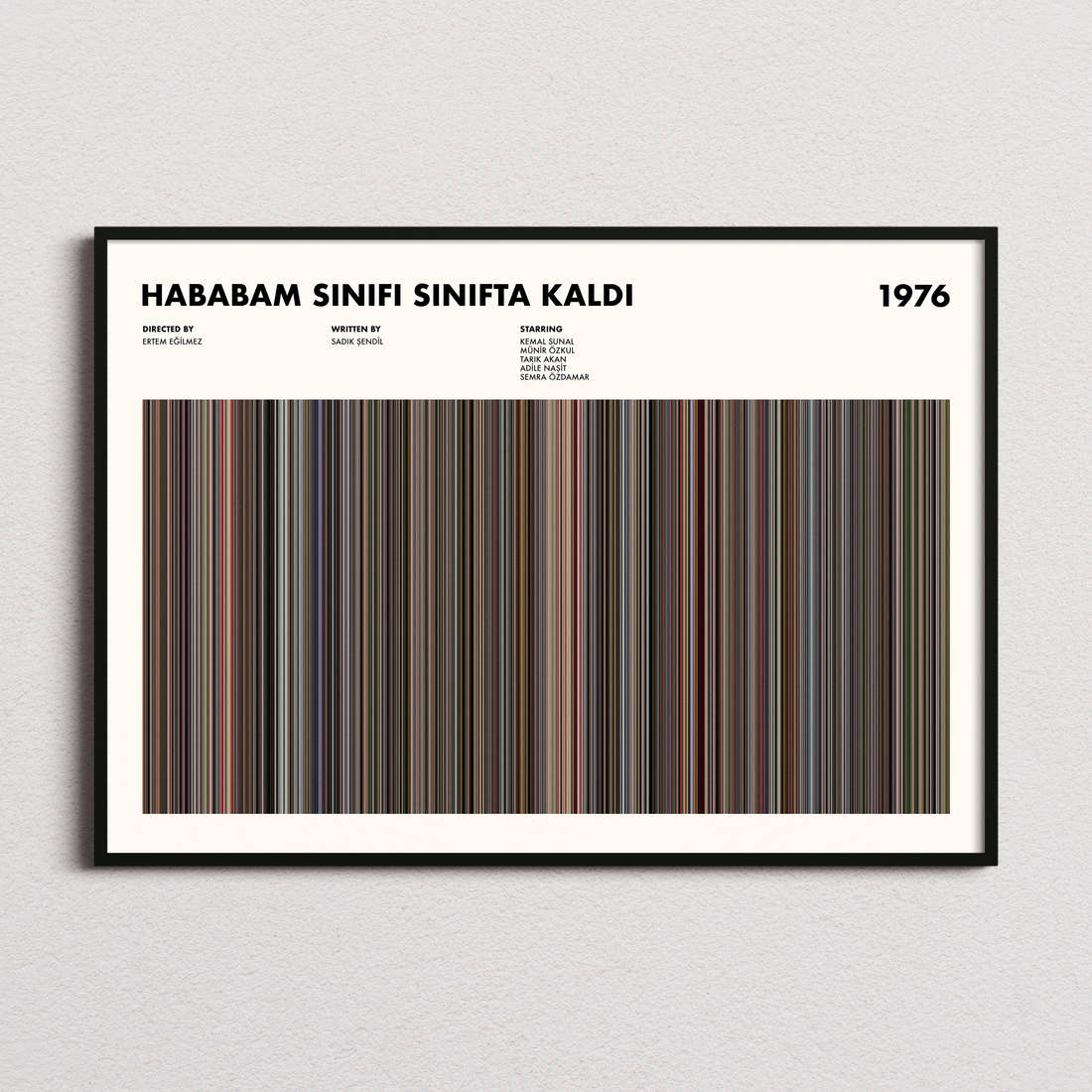 Hababam Sınıfı Sınıfta Kaldı Movie Barcode Poster