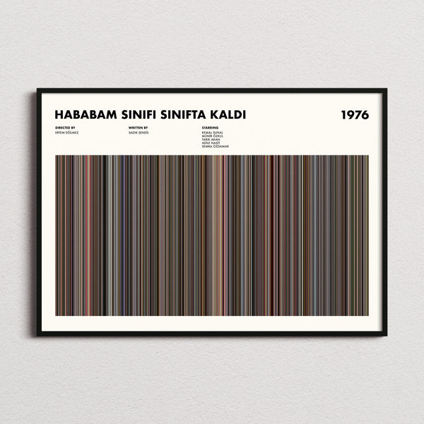 Hababam Sınıfı Sınıfta Kaldı Movie Barcode Poster