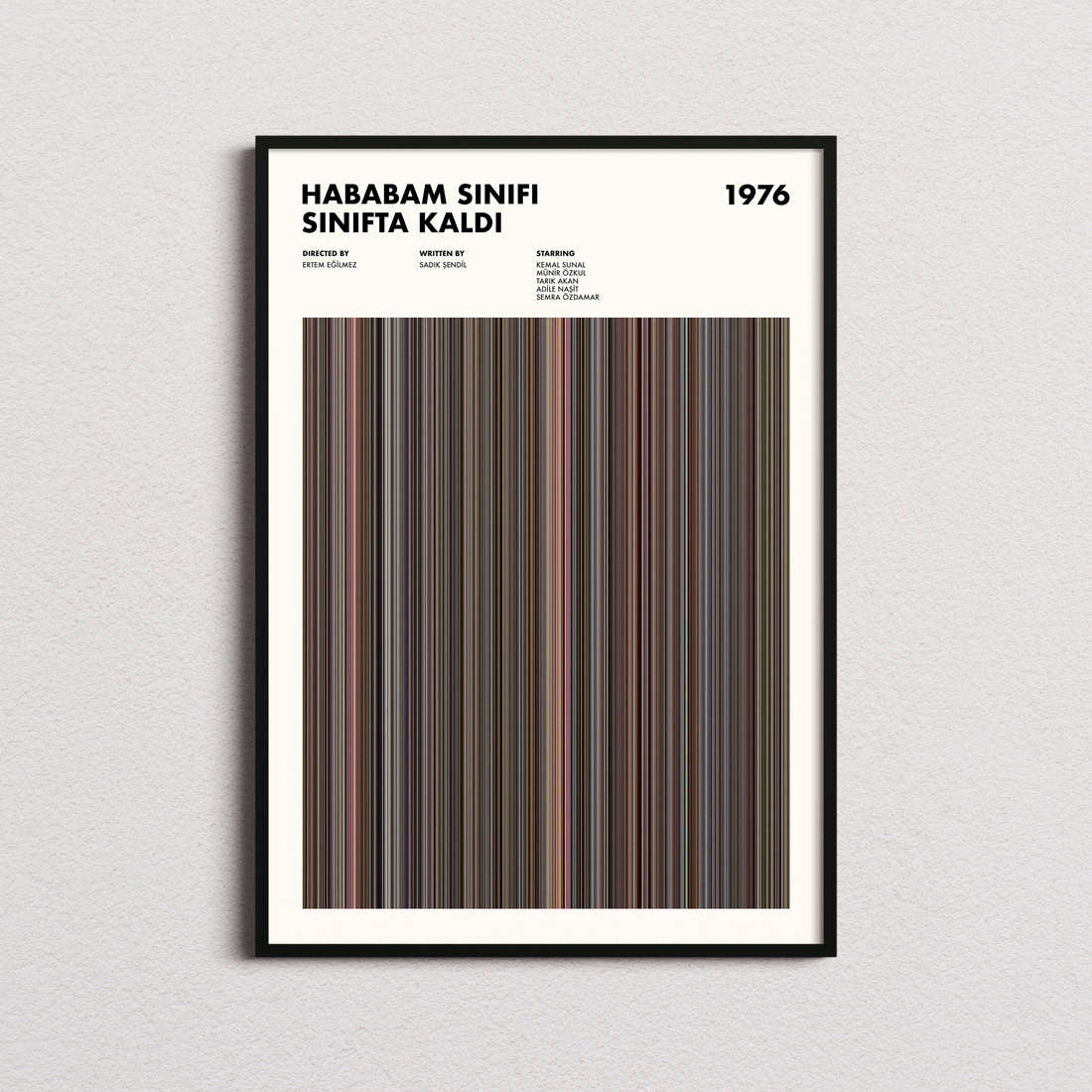 Hababam Sınıfı Sınıfta Kaldı Movie Barcode Poster