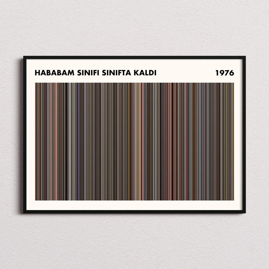 Hababam Sınıfı Sınıfta Kaldı Movie Barcode Poster - Simplified