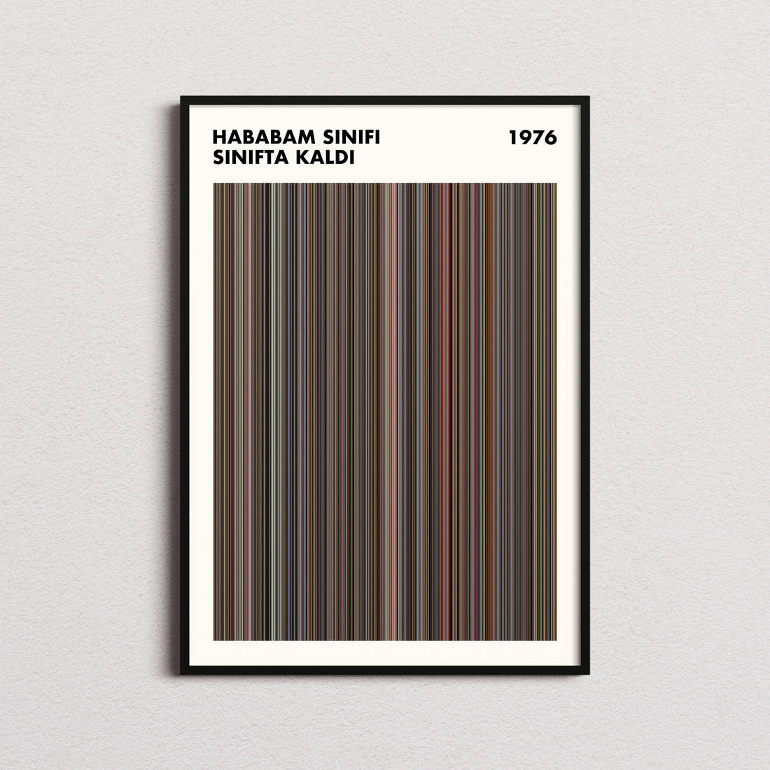 Hababam Sınıfı Sınıfta Kaldı Movie Barcode Poster - Simplified