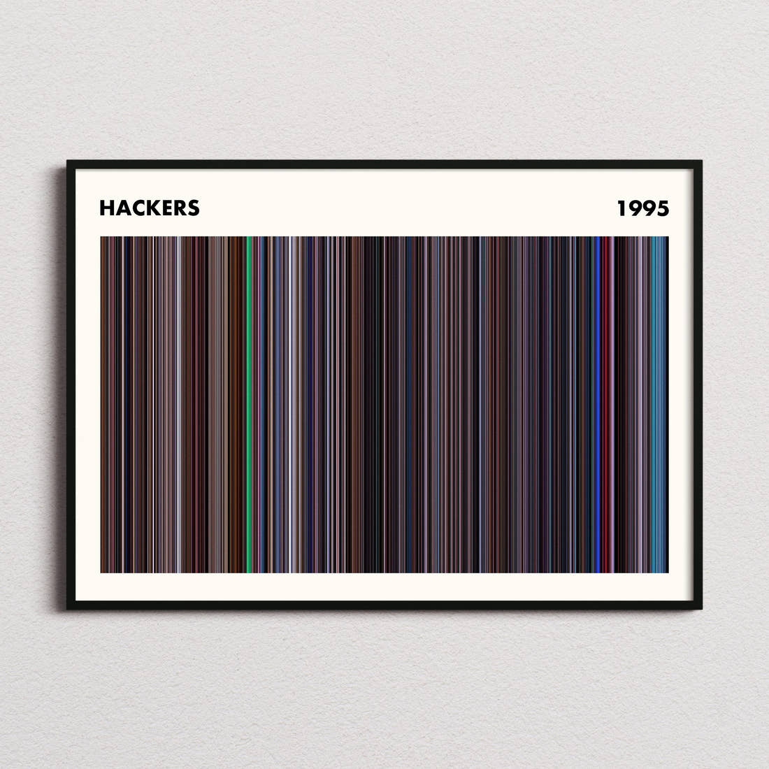 Hackers Movie Barcode Poster - Simplified