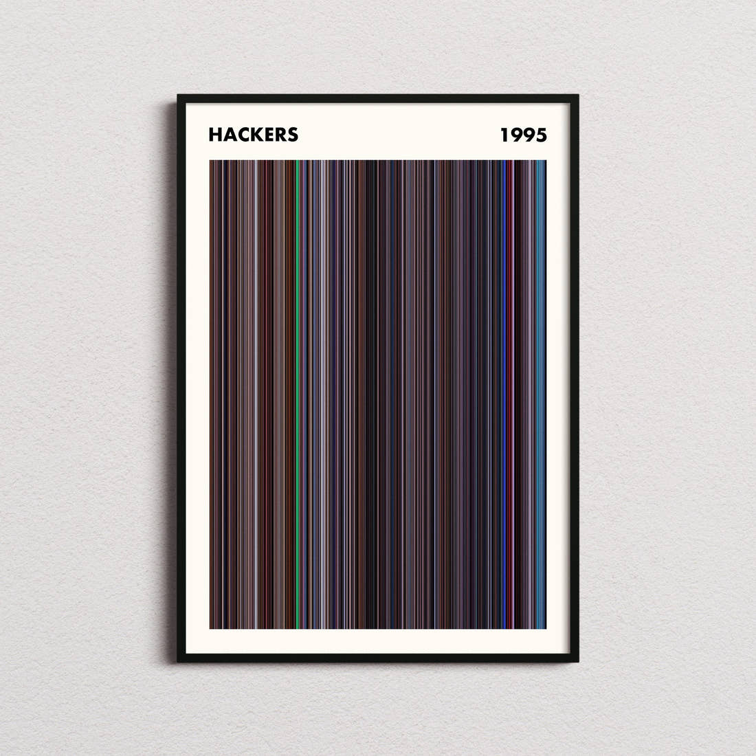 Hackers Movie Barcode Poster - Simplified