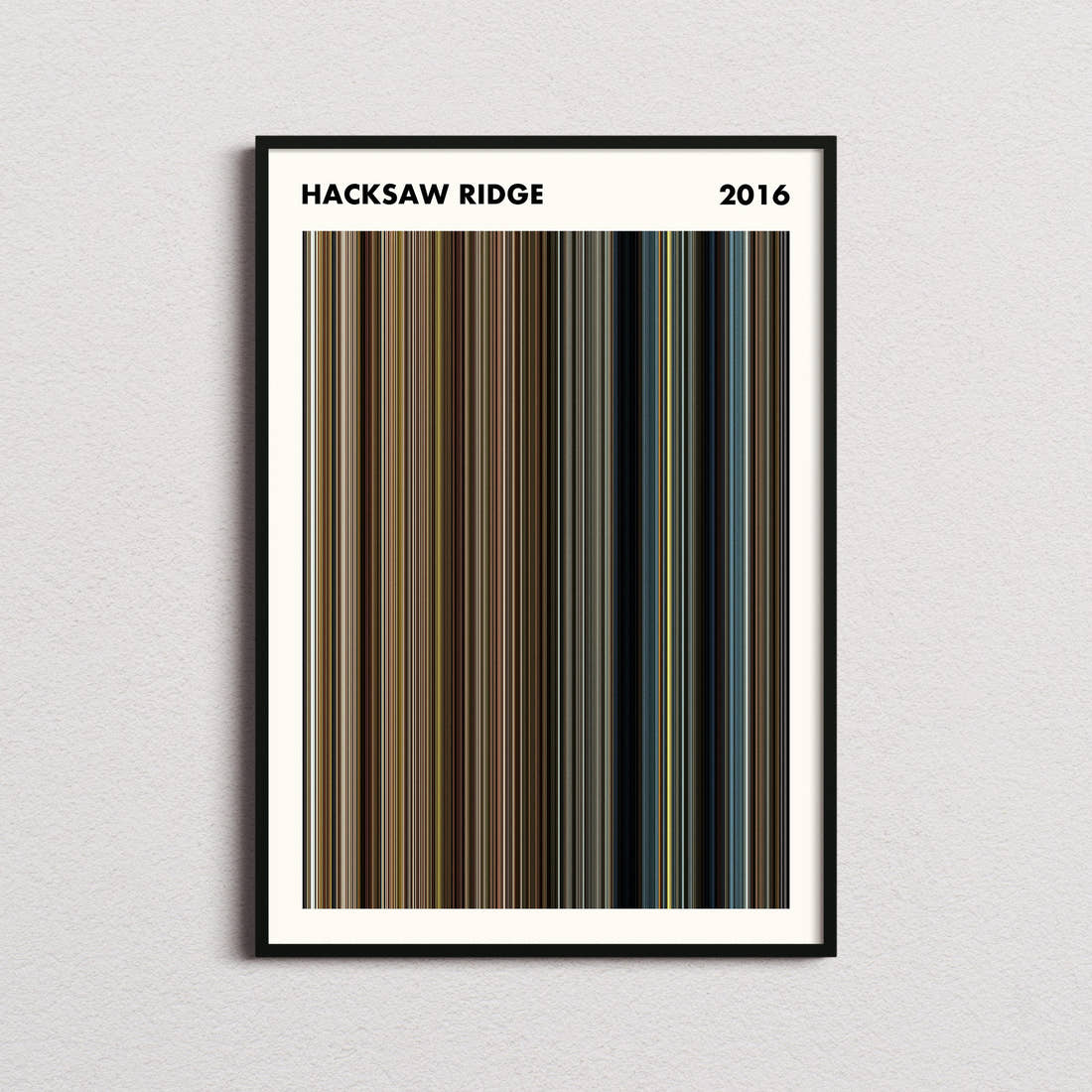 Hacksaw Ridge Movie Barcode Poster - Simplified