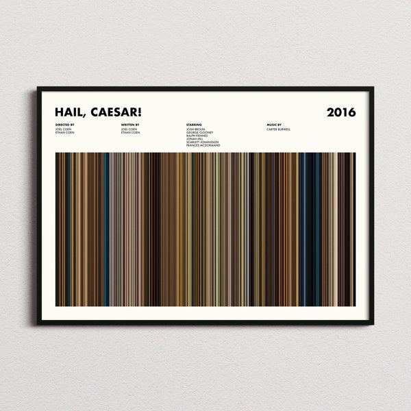 Hail Caesar Movie Barcode Poster