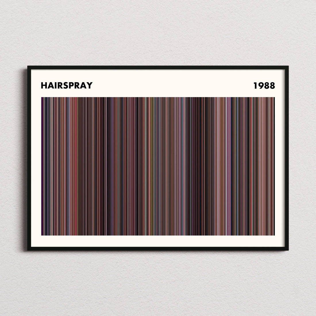 Hairspray 1988 Movie Barcode Poster - Simplified