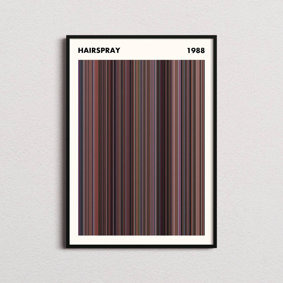 Hairspray 1988 Movie Barcode Poster - Simplified