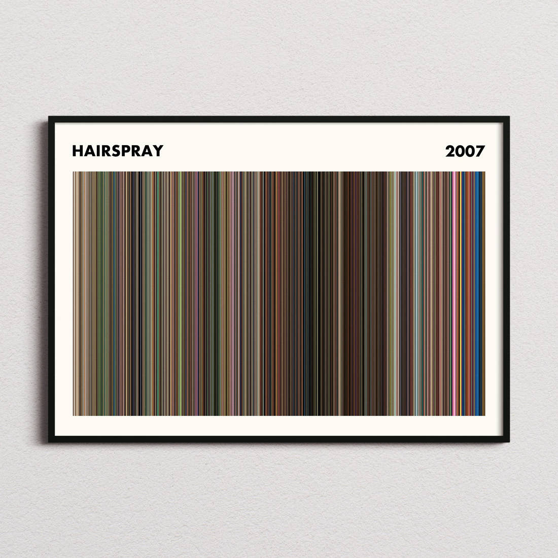 Hairspray 2007 Movie Barcode Poster - Simplified