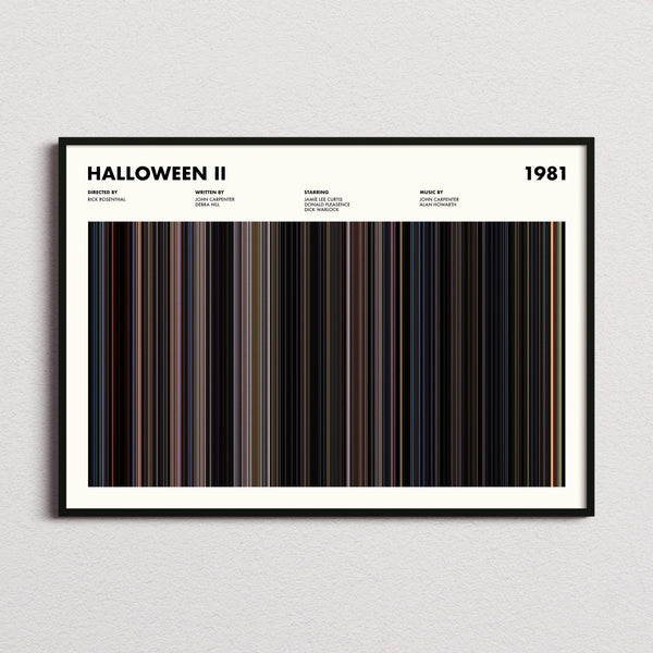 Halloween 2 Movie Barcode Poster