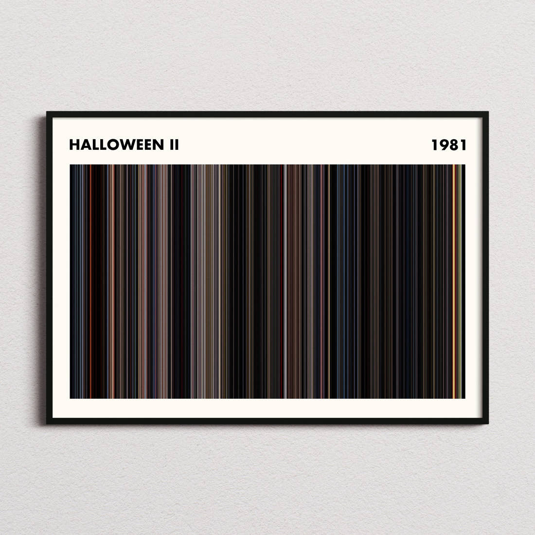 Halloween II Movie Barcode Poster - Simplified