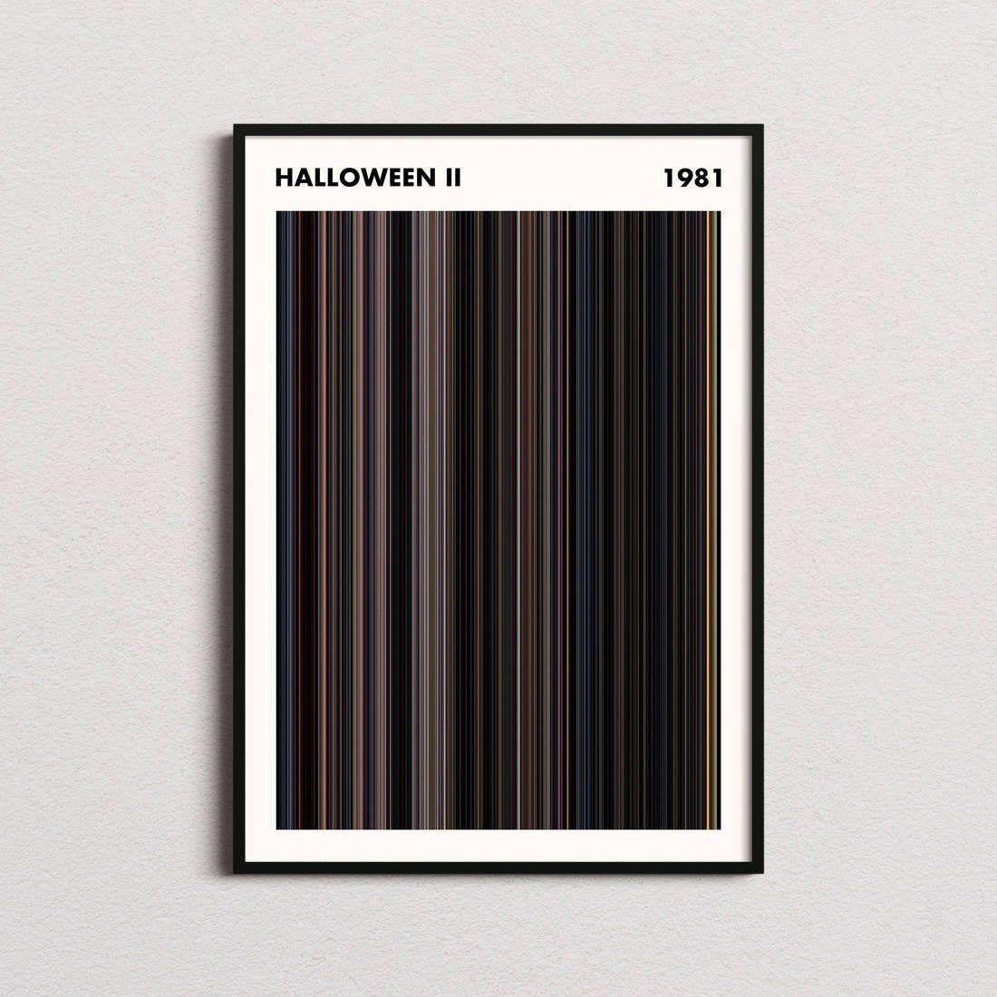 Halloween II Movie Barcode Poster - Simplified