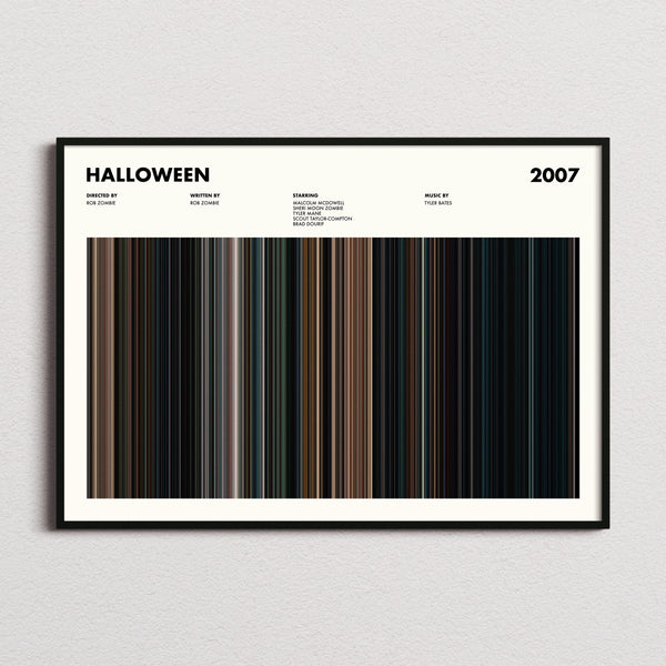 Halloween (2007) Movie Barcode Poster