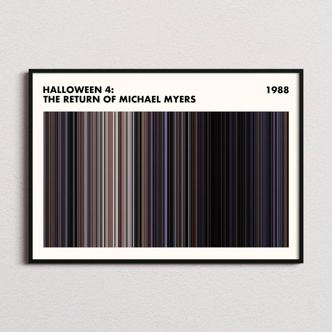 Halloween 4 Movie Barcode Poster - Simplified