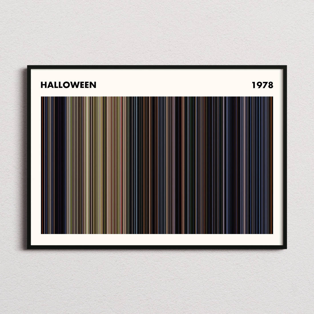 Halloween Movie Barcode Poster - Simplified