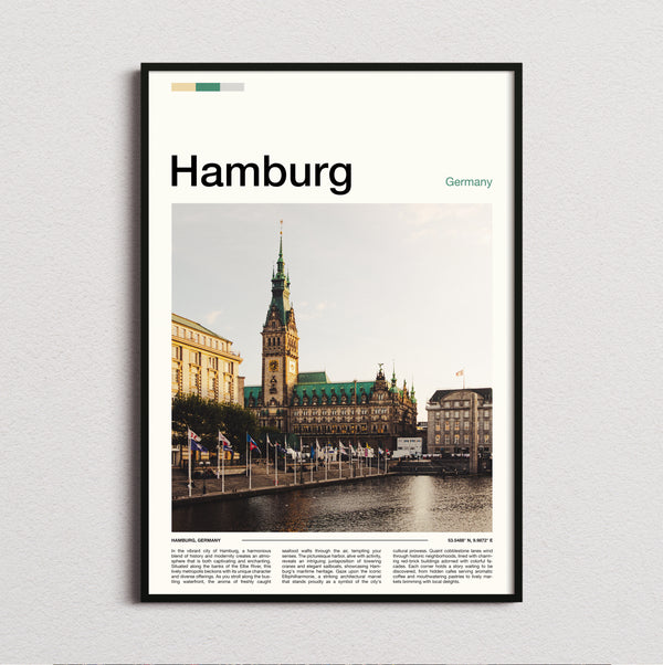 Hamburg - Town Hall - Travel Print