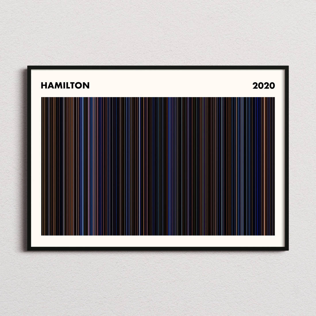 Hamilton Movie Barcode Poster - Simplified