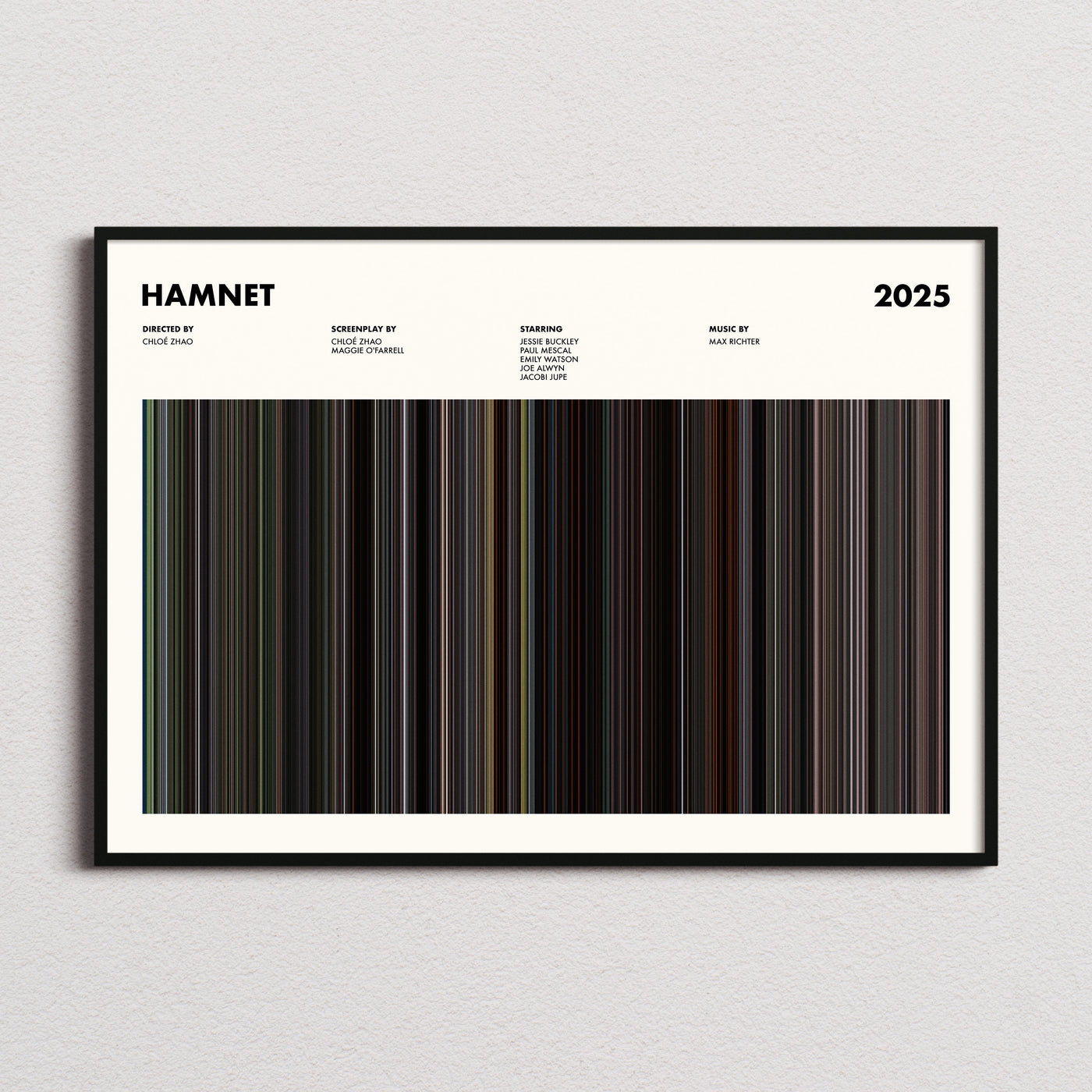 Hamnet Movie Barcode Poster