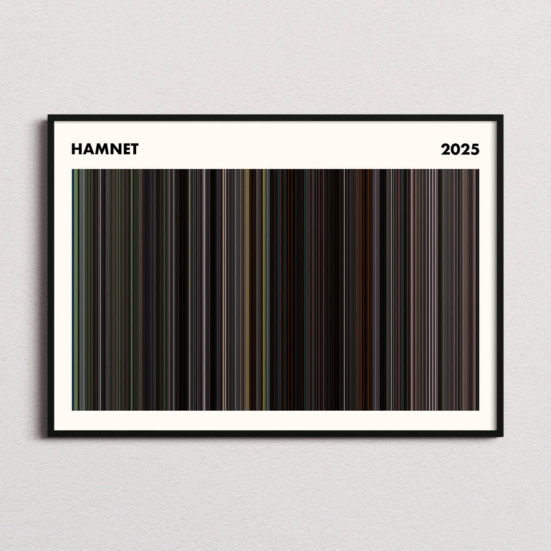Hamnet Movie Barcode Poster - Simplified