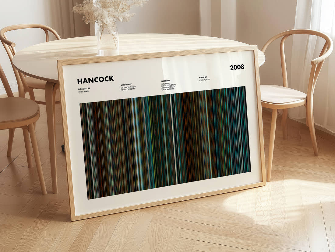 Hancock Movie Barcode Poster