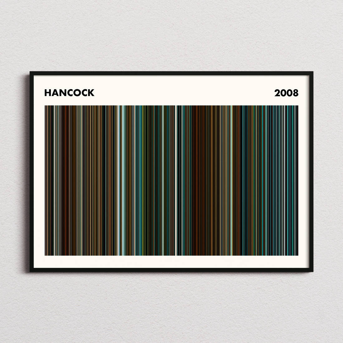 Hancock Movie Barcode Poster - Simplified
