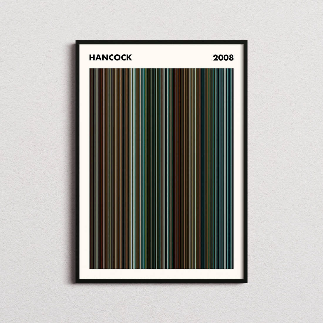 Hancock Movie Barcode Poster - Simplified