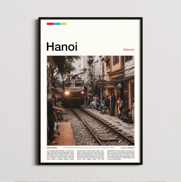 Hanoi - Train In The Street - Travel Print