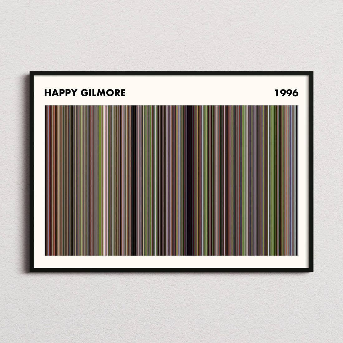 Happy Gilmore Movie Barcode Poster - Simplified