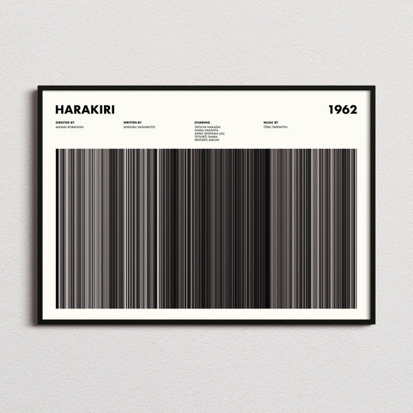 Harakiri Movie Barcode Poster