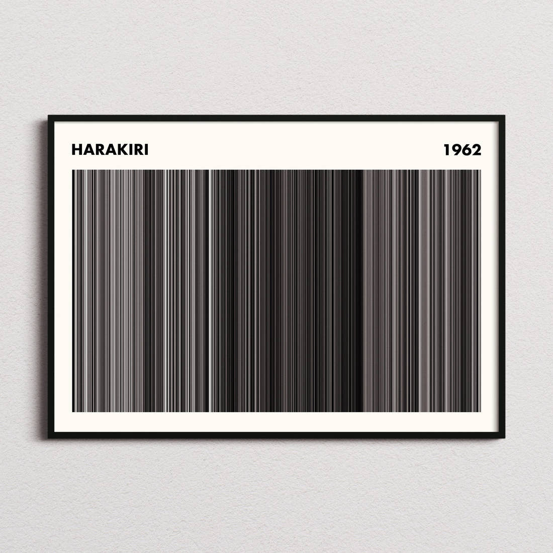 Harakiri Movie Barcode Poster - Simplified