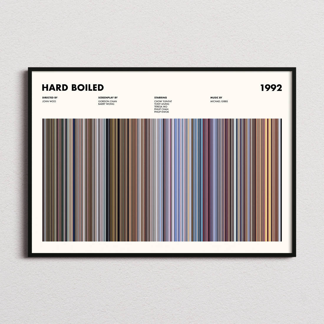 Hard Boiled Movie Barcode Poster