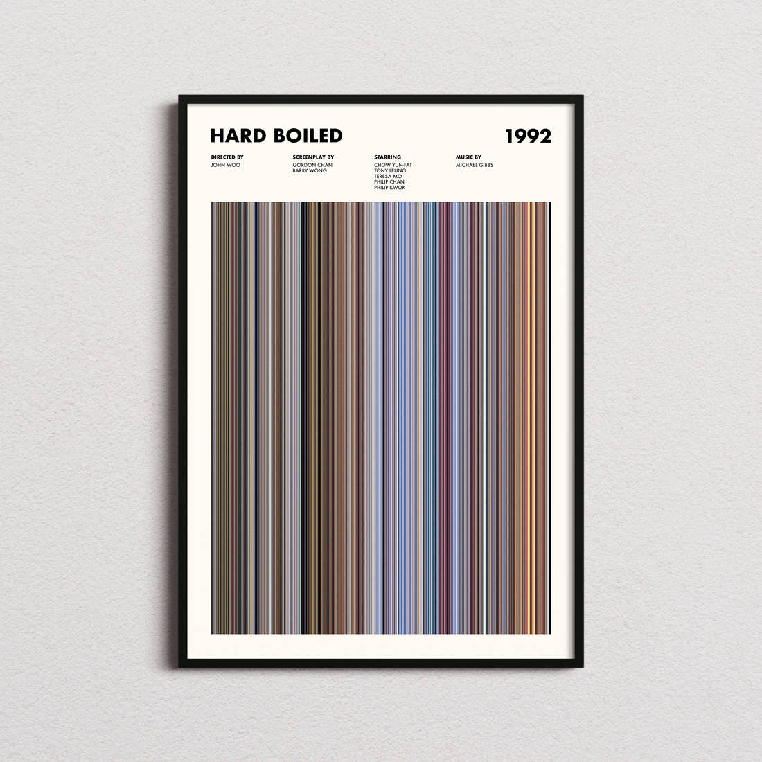Hard Boiled Movie Barcode Poster