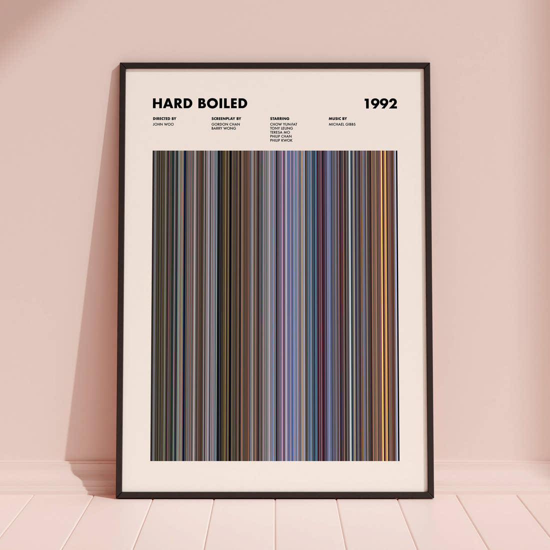 Hard Boiled Movie Barcode Poster