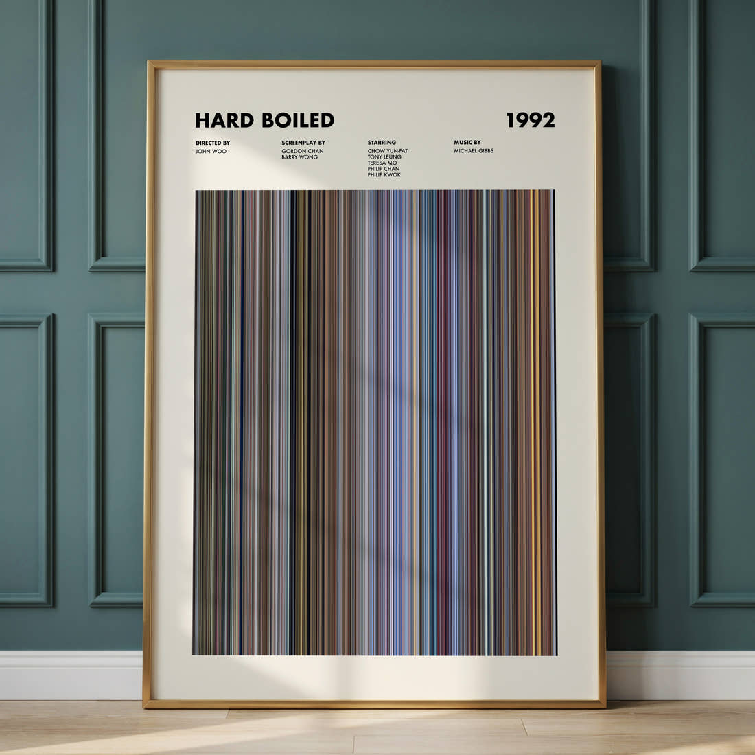 Hard Boiled Movie Barcode Poster