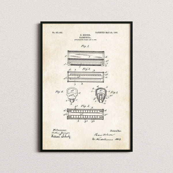 Harmonica Patent Print