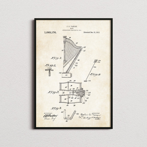 Harp Patent Print