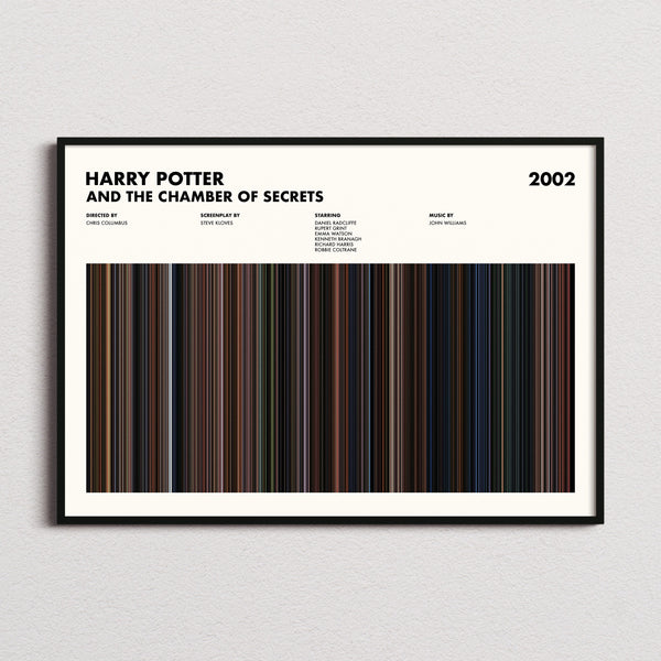 Harry Potter and the Chamber of Secrets Movie Barcode Poster