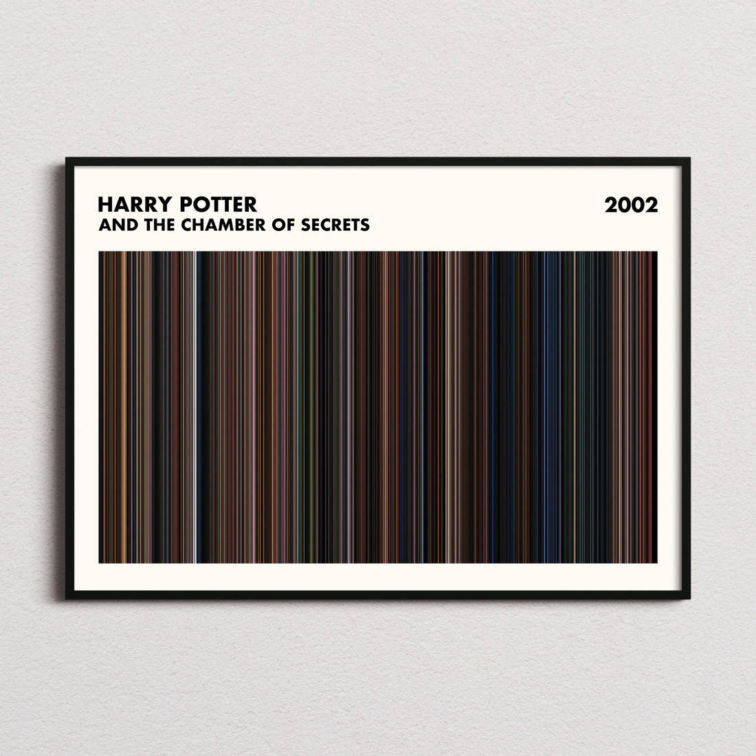 Harry Potter and the Chamber of Secrets Movie Barcode Poster - Simplified