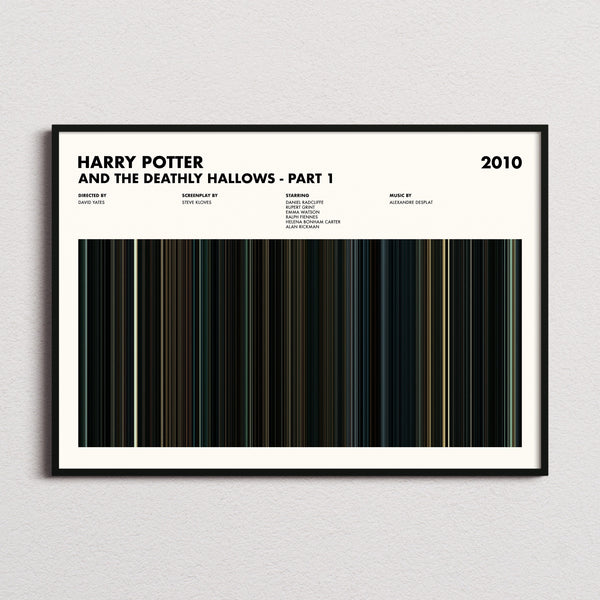 Harry Potter and the Deathly Hallows Part 1 Movie Barcode Poster