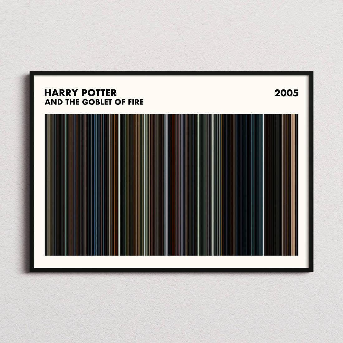 Harry Potter and the Goblet of Fire Movie Barcode Poster - Simplified