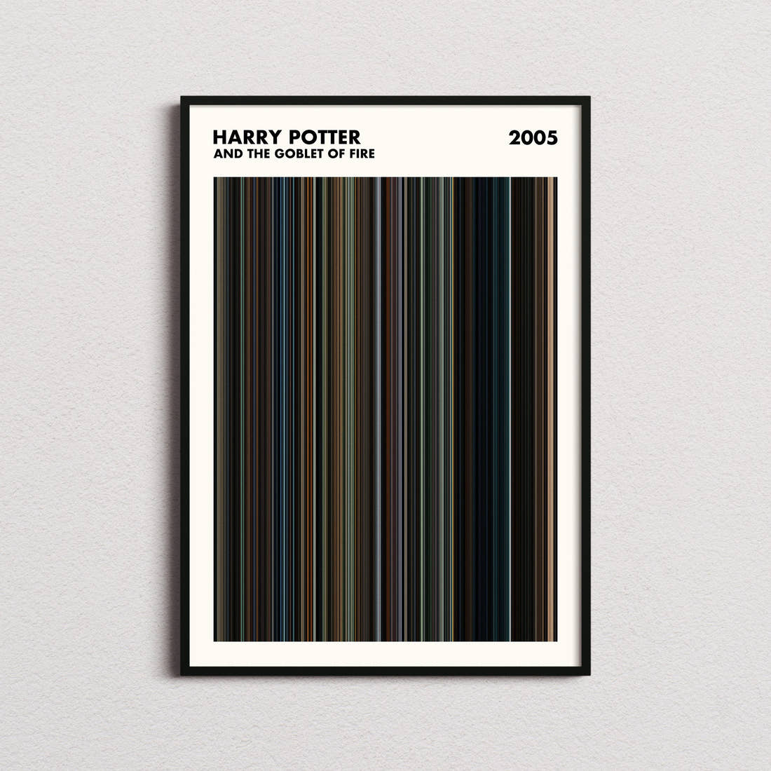 Harry Potter and the Goblet of Fire Movie Barcode Poster - Simplified