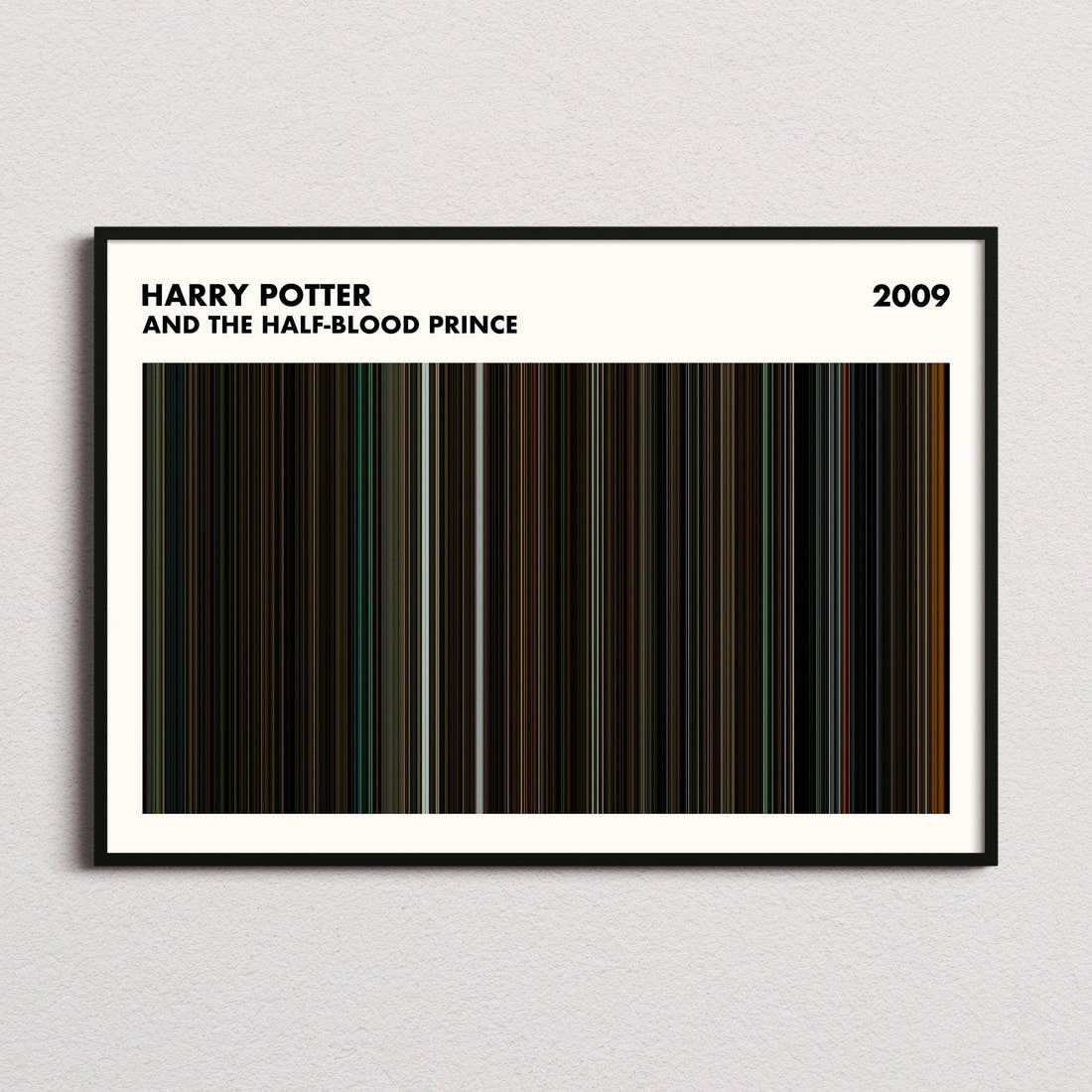 Harry Potter and the Half-Blood Prince Movie Barcode Poster - Simplified