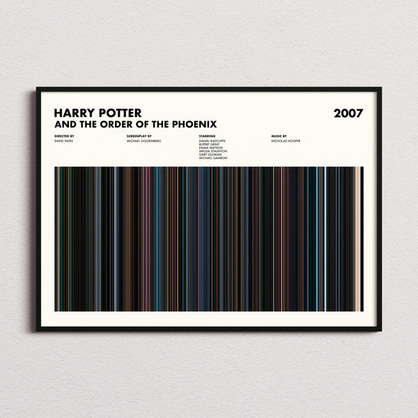 Harry Potter and the Order of the Phoenix Movie Barcode Poster